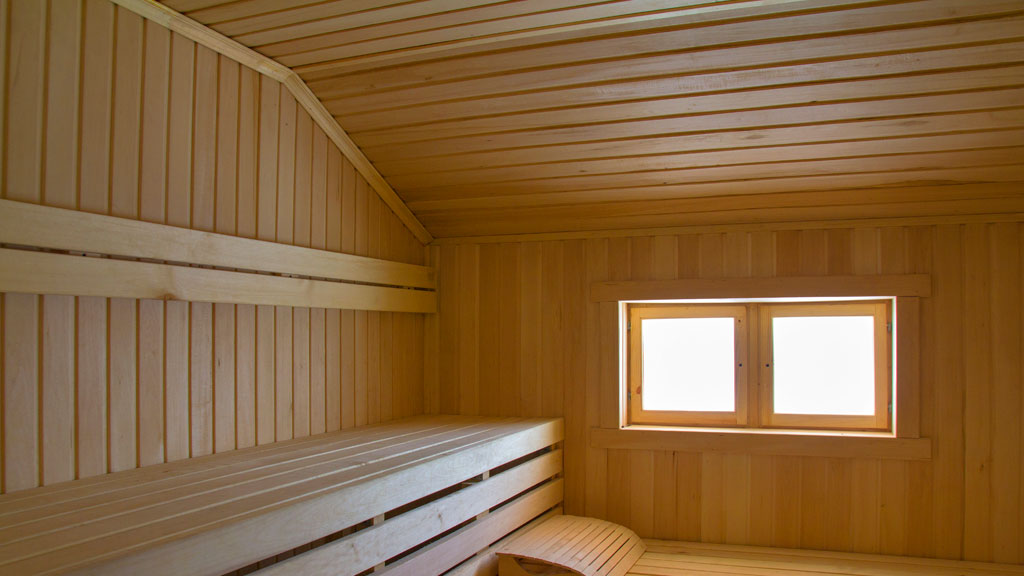 Sauna in der Dachschräge