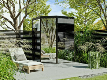 Fjordholz Spiegelsauna Modell Kuido Black Edition