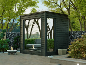 Fjordholz Design Saunahaus Modell Paradiso Black E
