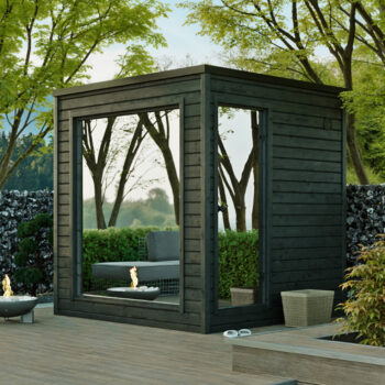 Fjordholz Design Saunahaus Modell Paradiso Black E